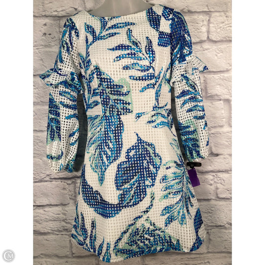 Dress Designer By Lilly Pulitzer In Blue & White, Size: Xxs
