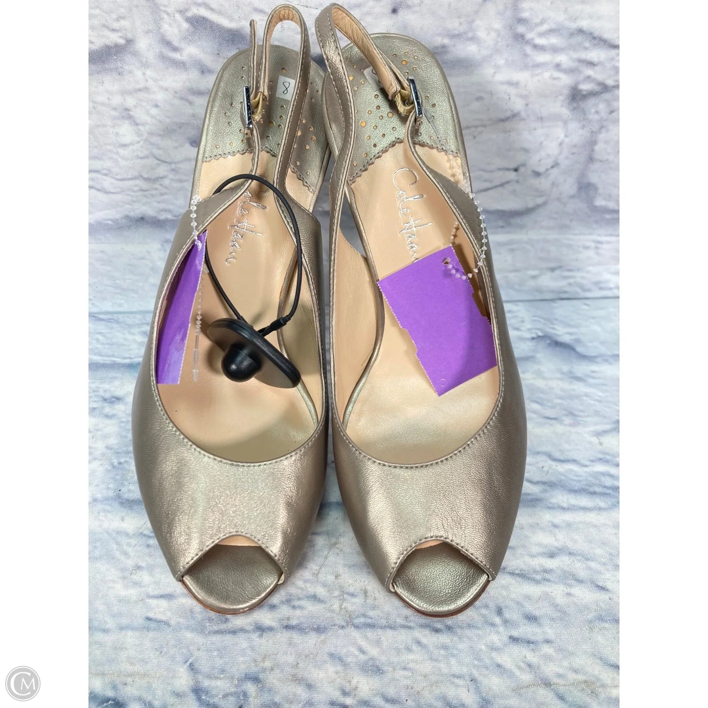 Shoes Heels Kitten By Cole-haan In Gold, Size: 8