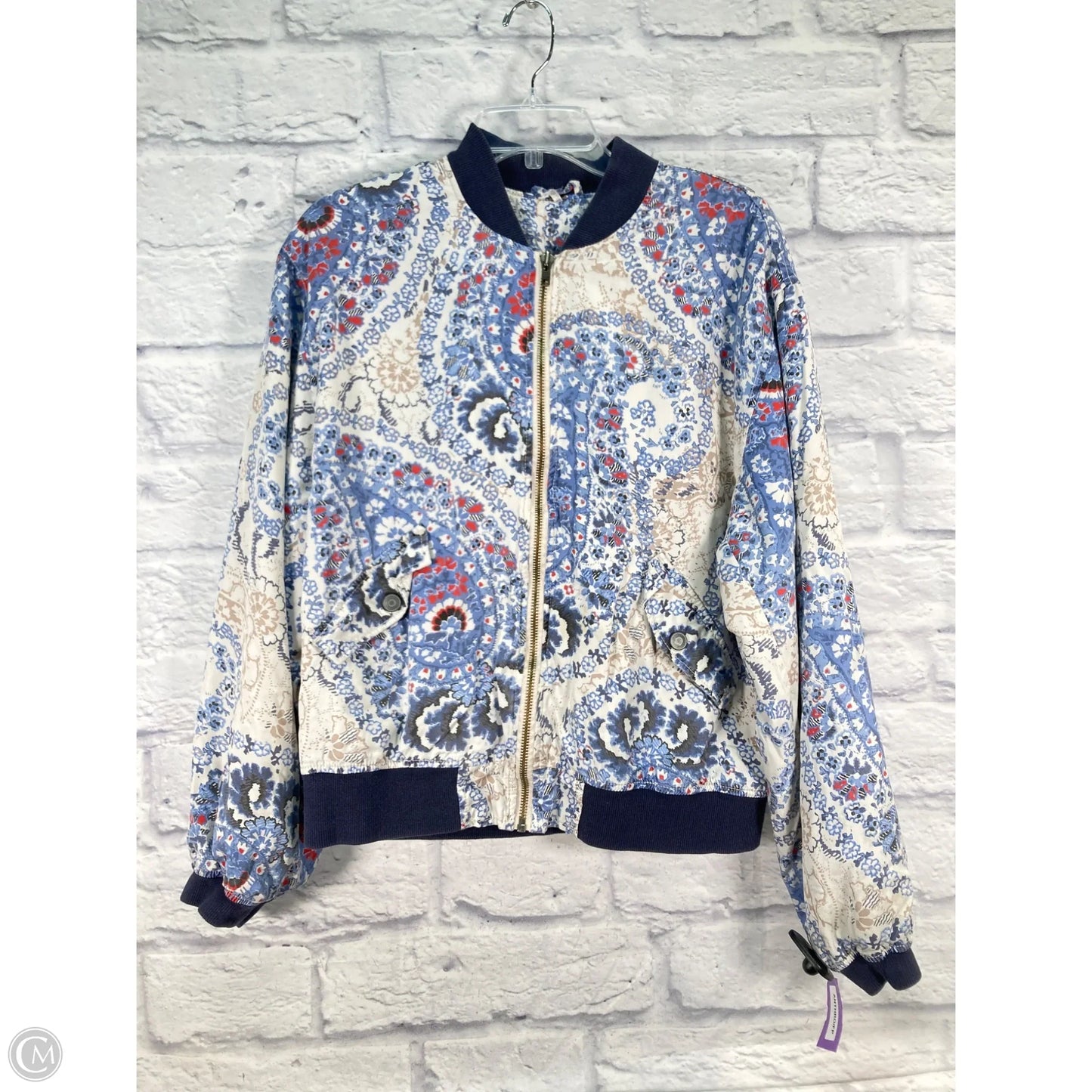 Jacket Other By Free People In Blue & Cream, Size: M