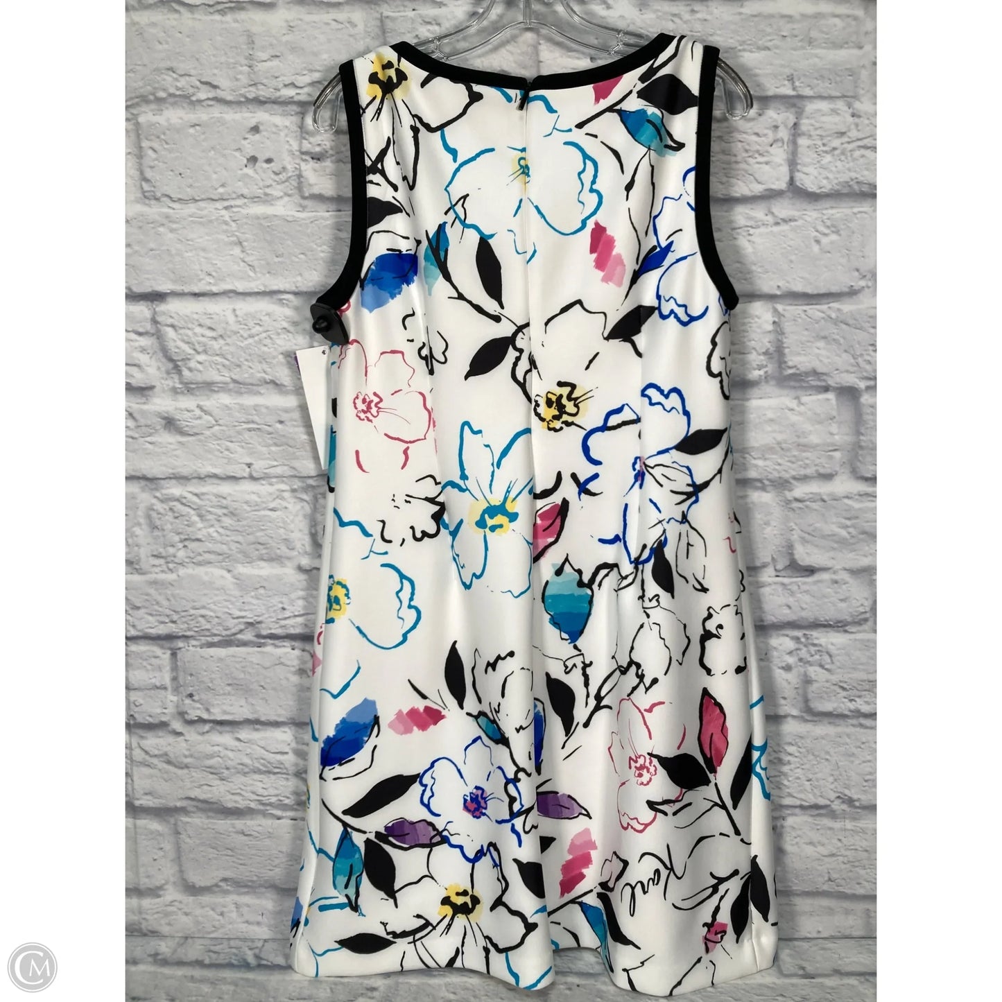 Dress Designer By Karl Lagerfeld In Black & White, Size: L