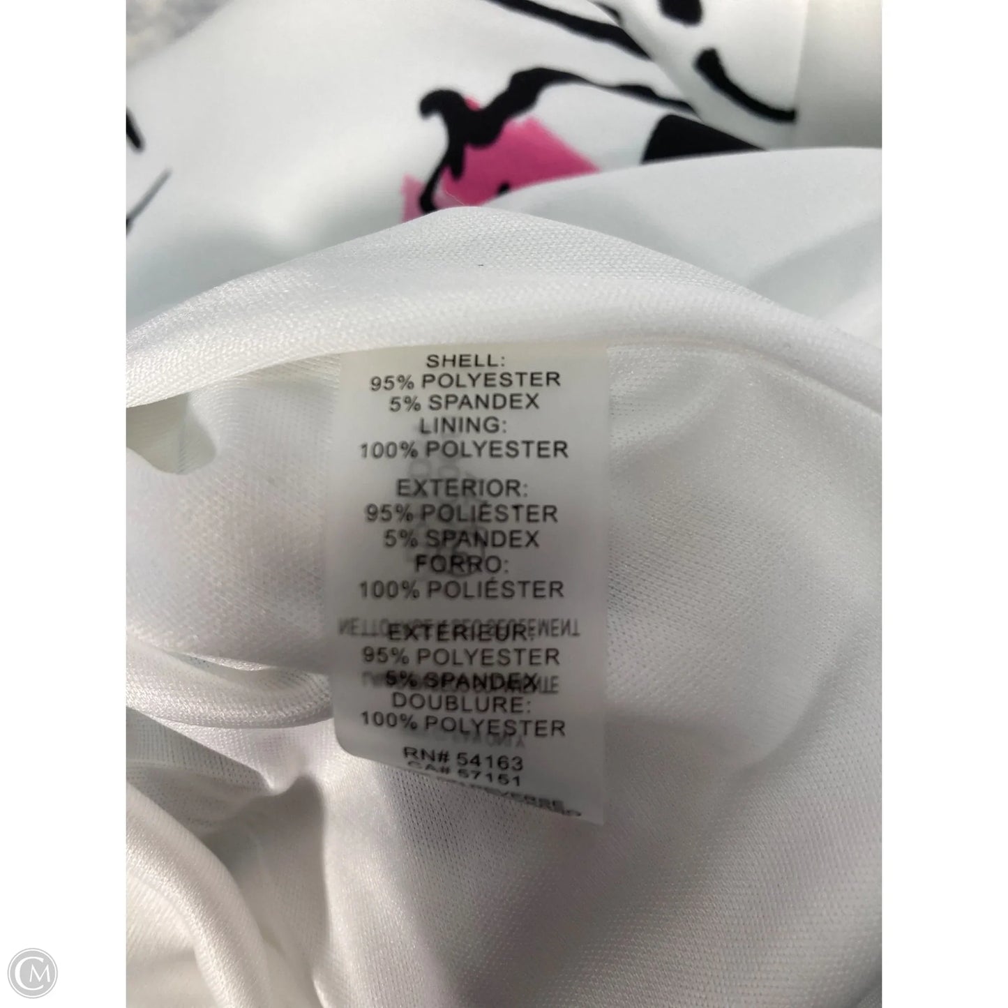 Dress Designer By Karl Lagerfeld In Black & White, Size: L