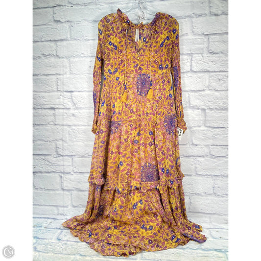 Dress Casual Maxi By Anthropologie In Blue & Yellow, Size: S