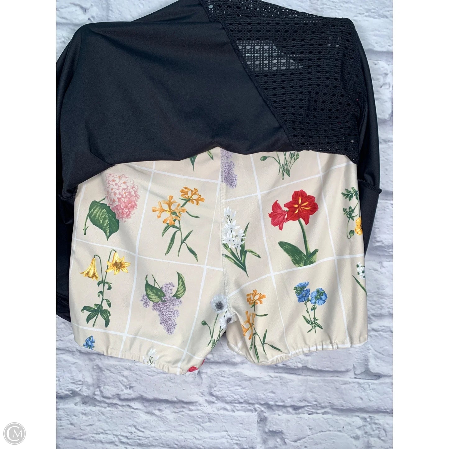 Athletic Skort By Tuckernuck In Black & Cream, Size: M