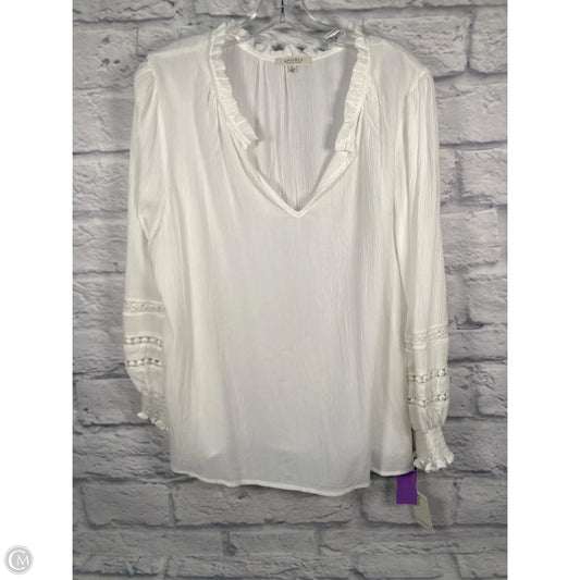 Top Long Sleeve By Angels In White, Size: L