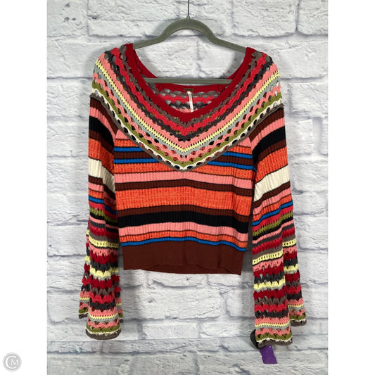 Sweater By Free People In Orange & Red, Size: S
