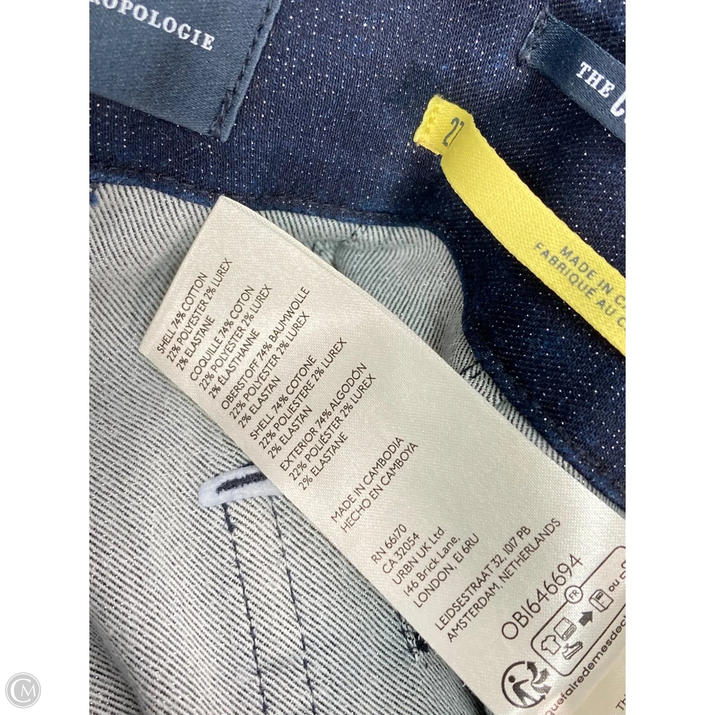 Pants Cropped By Maeve In Blue Denim, Size: 4