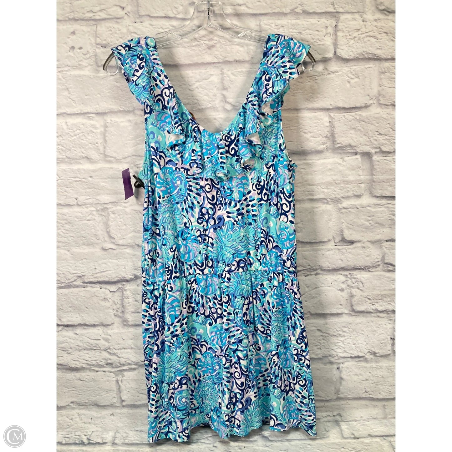 Romper Designer By Lilly Pulitzer In Blue & Purple, Size: S