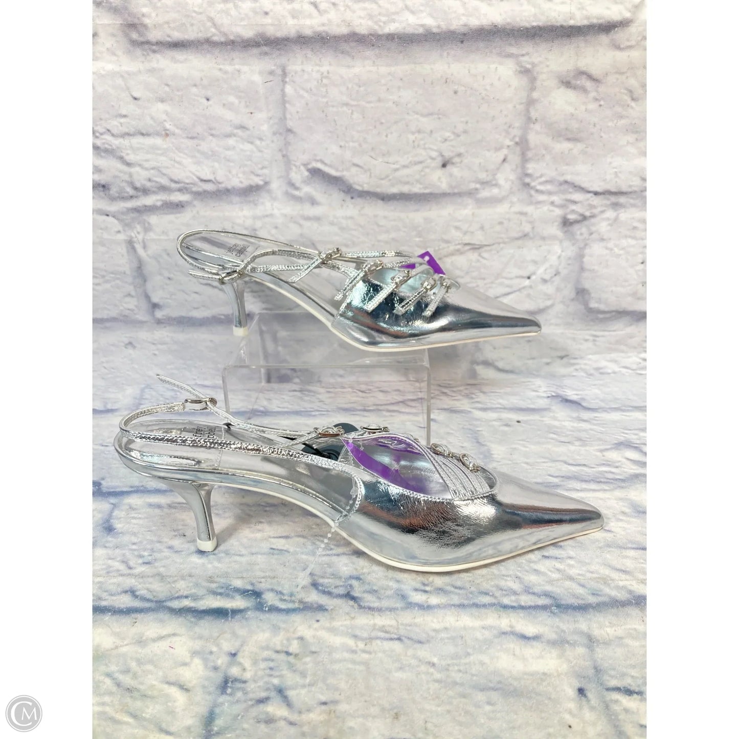 Shoes Heels Kitten By Jeffrey Campbell In Silver, Size: 6