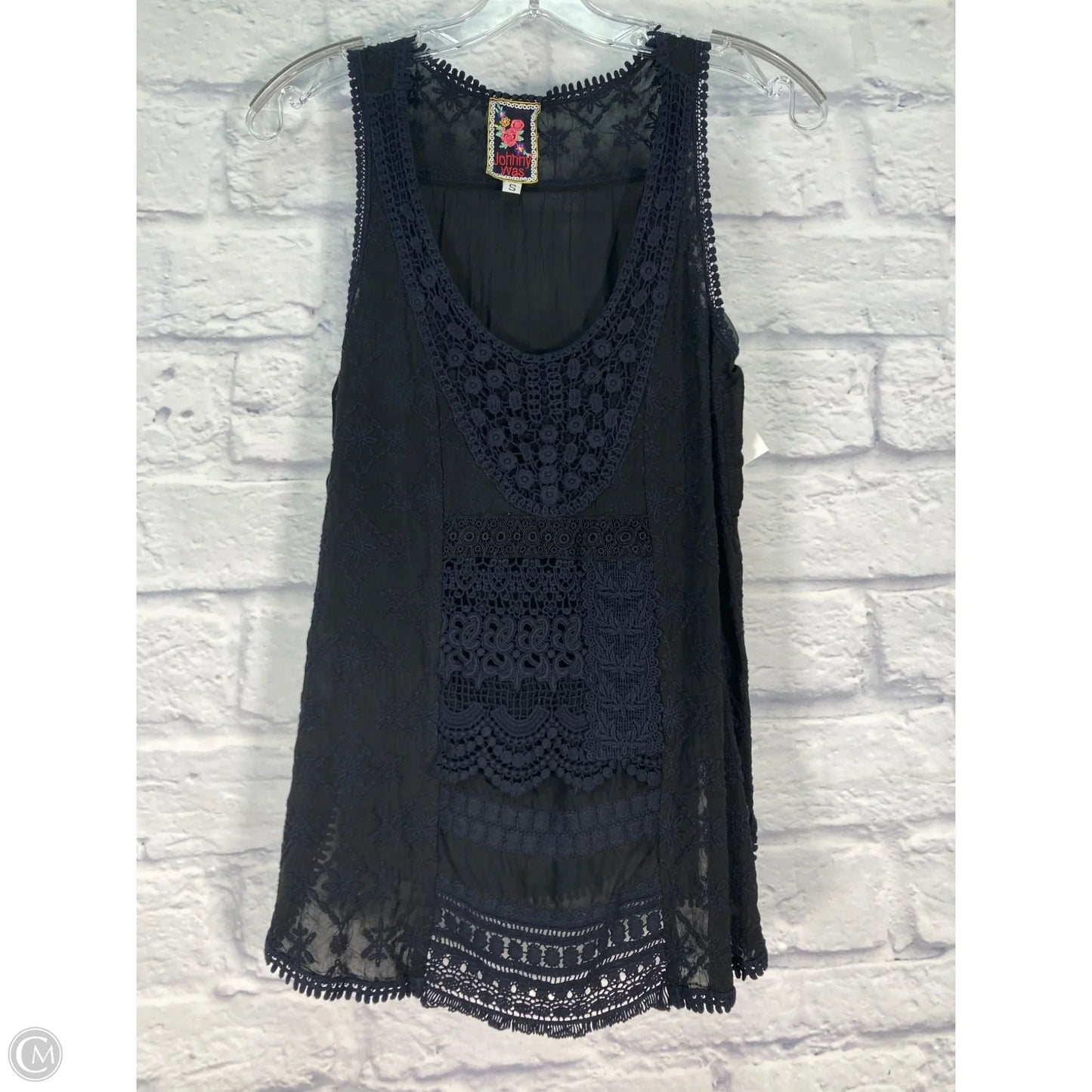 Top Sleeveless By Johnny Was In Black, Size: S