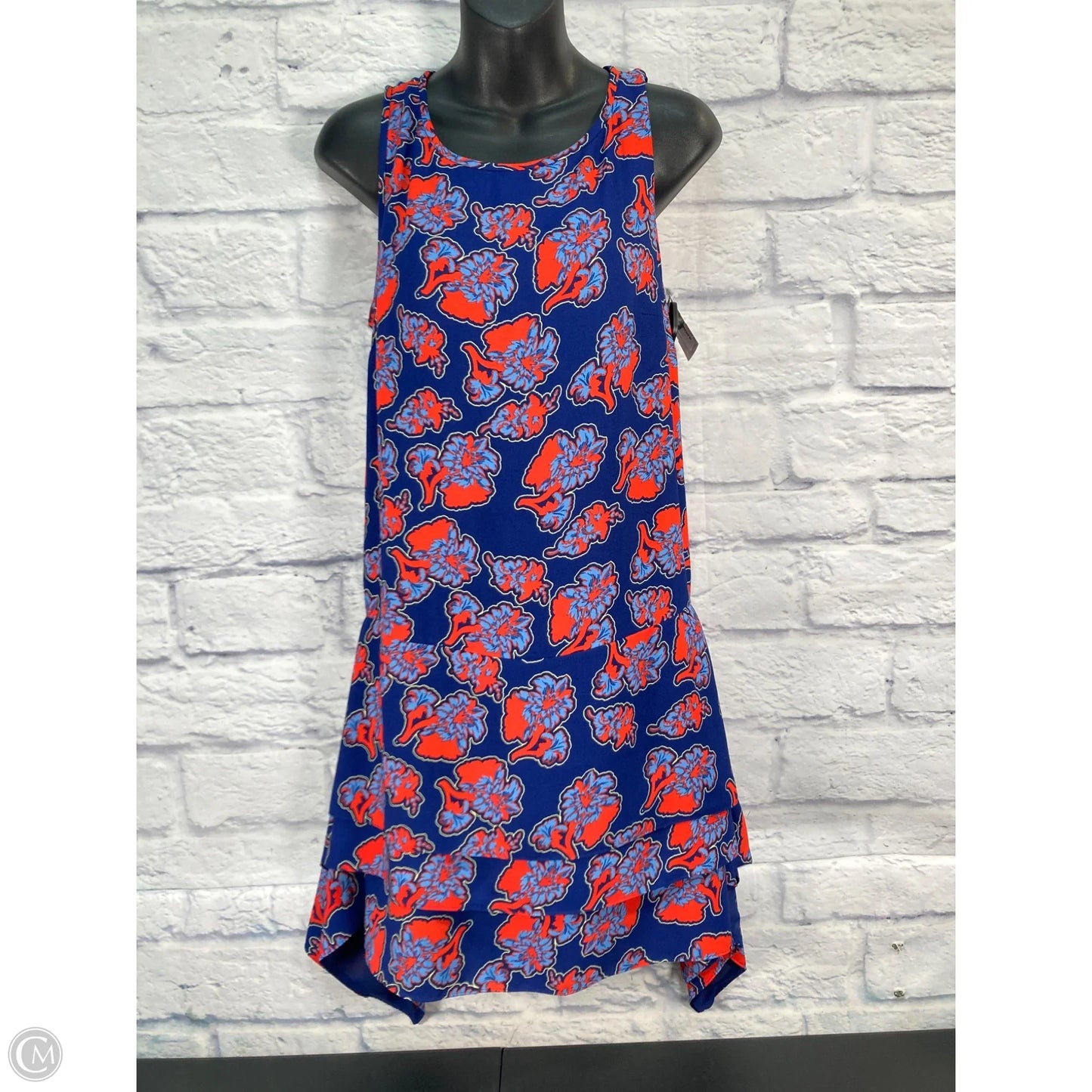 Dress Casual Short By Anthropologie In Blue & Red, Size: M