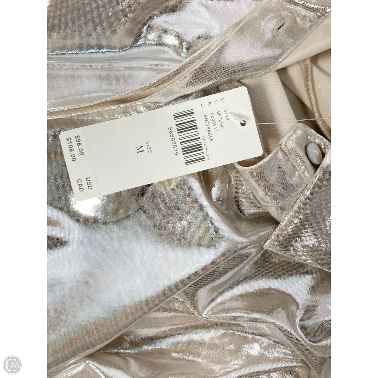 Blouse Long Sleeve By Anthropologie In Gold, Size: M