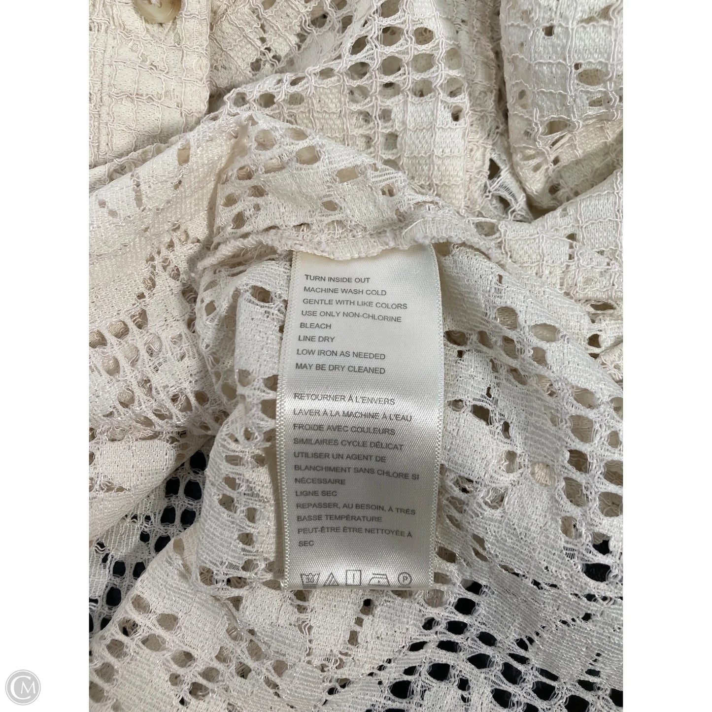 Blouse Long Sleeve By Free People In Cream, Size: Xs