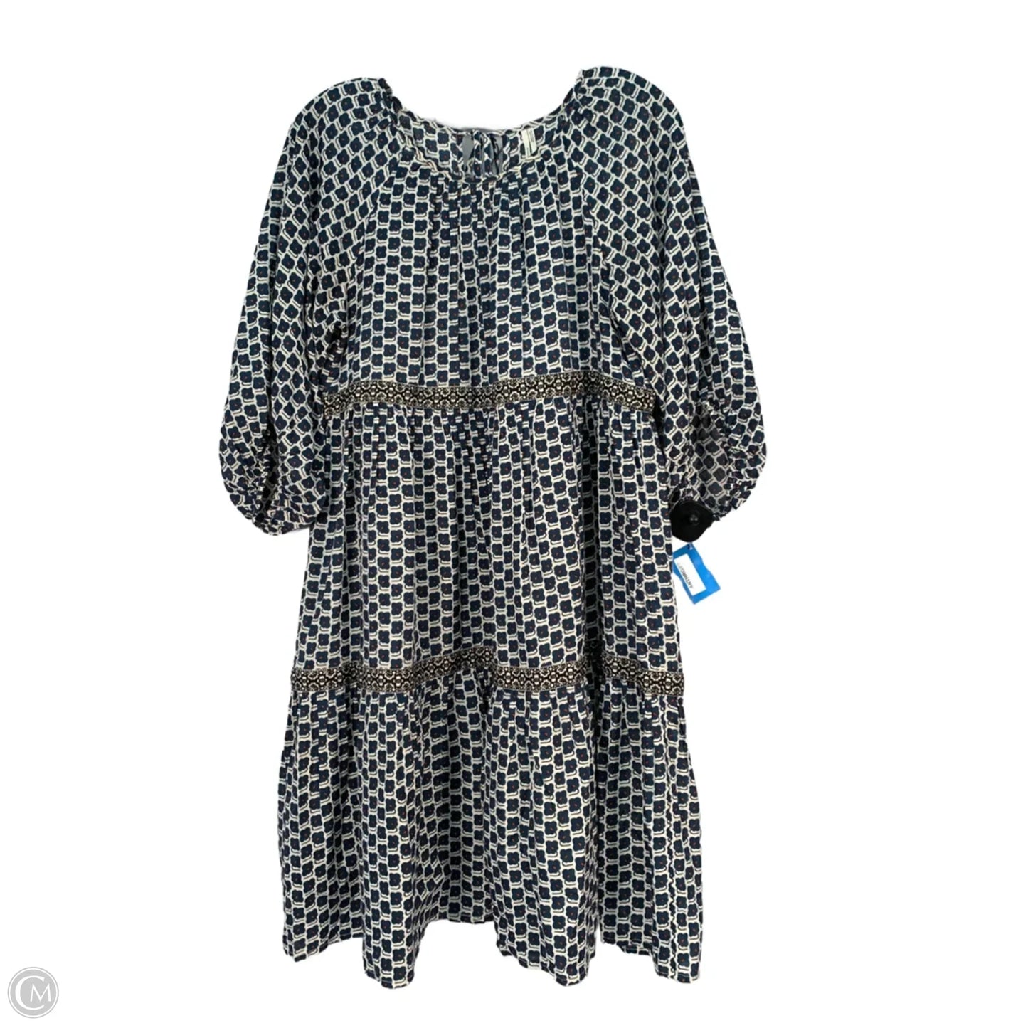 Dress Casual Short By Anthropologie In Blue & White, Size: Xs