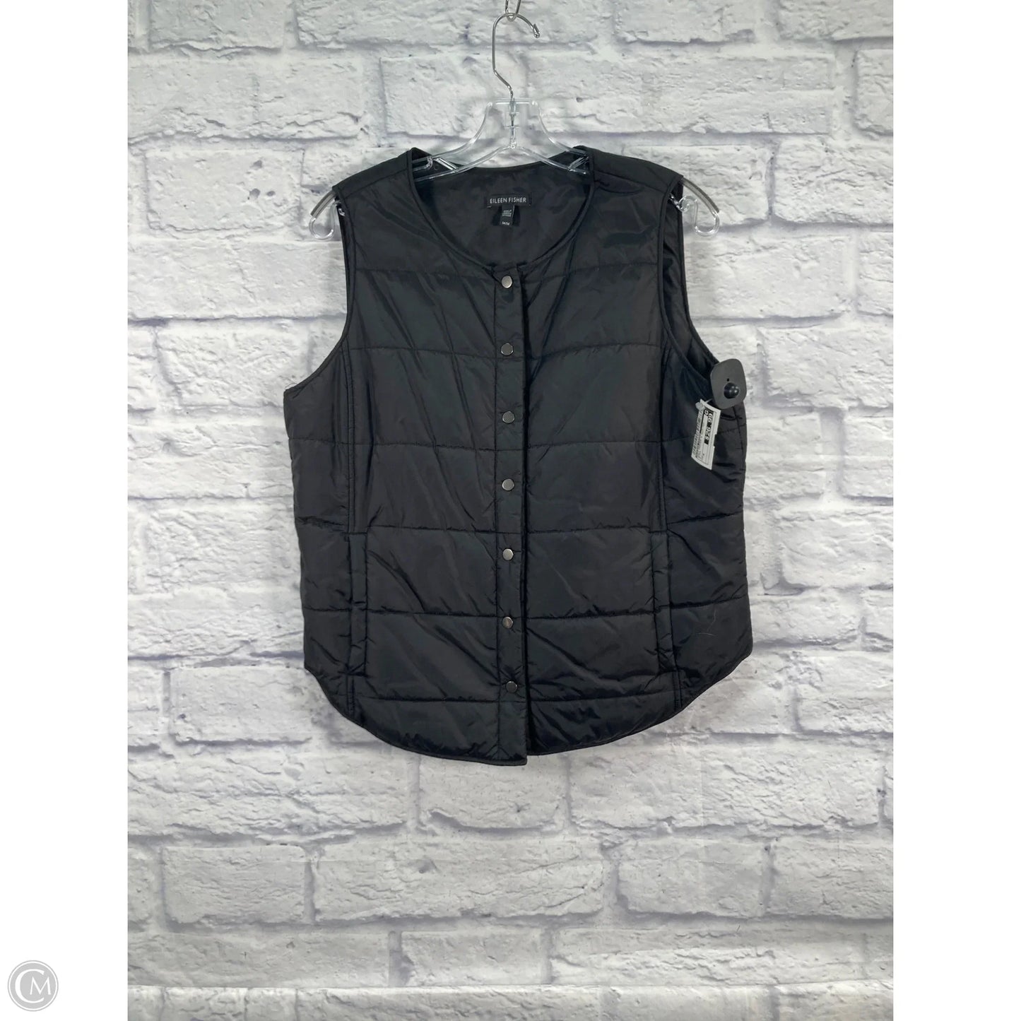 Vest Puffer & Quilted By Eileen Fisher In Black, Size: M