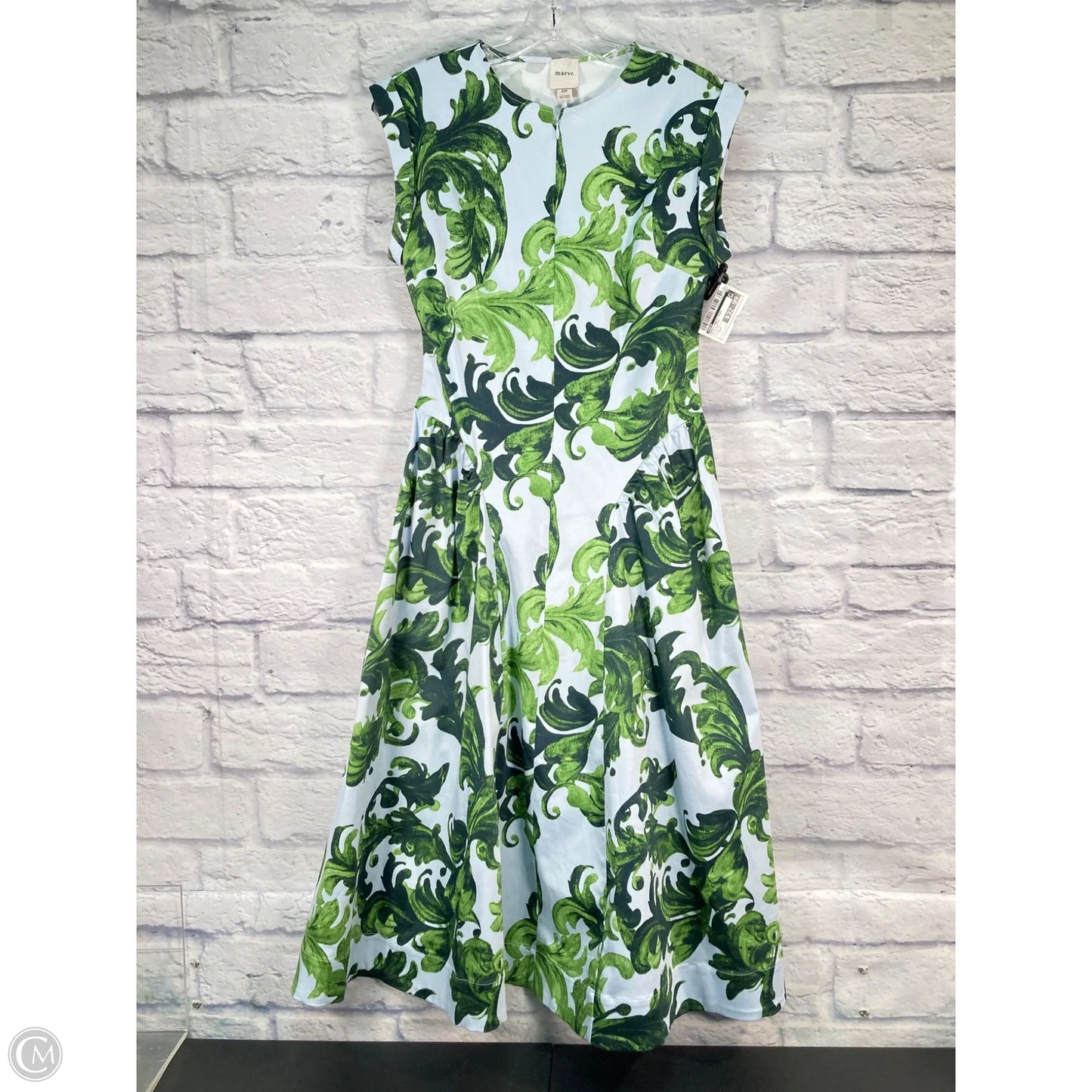 Dress Party Midi By Maeve In Blue & Green, Size: Xsp