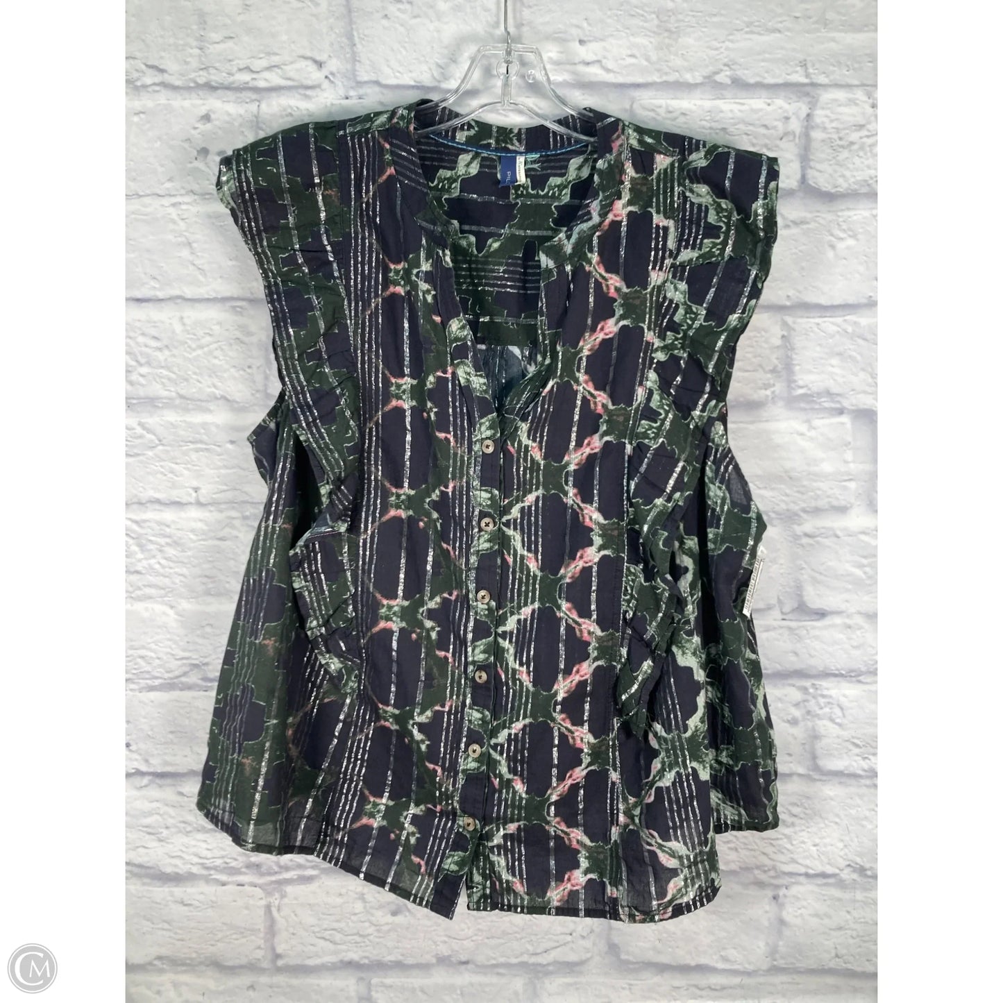 Top Sleeveless By Pilcro In Blue & Green, Size: Xl