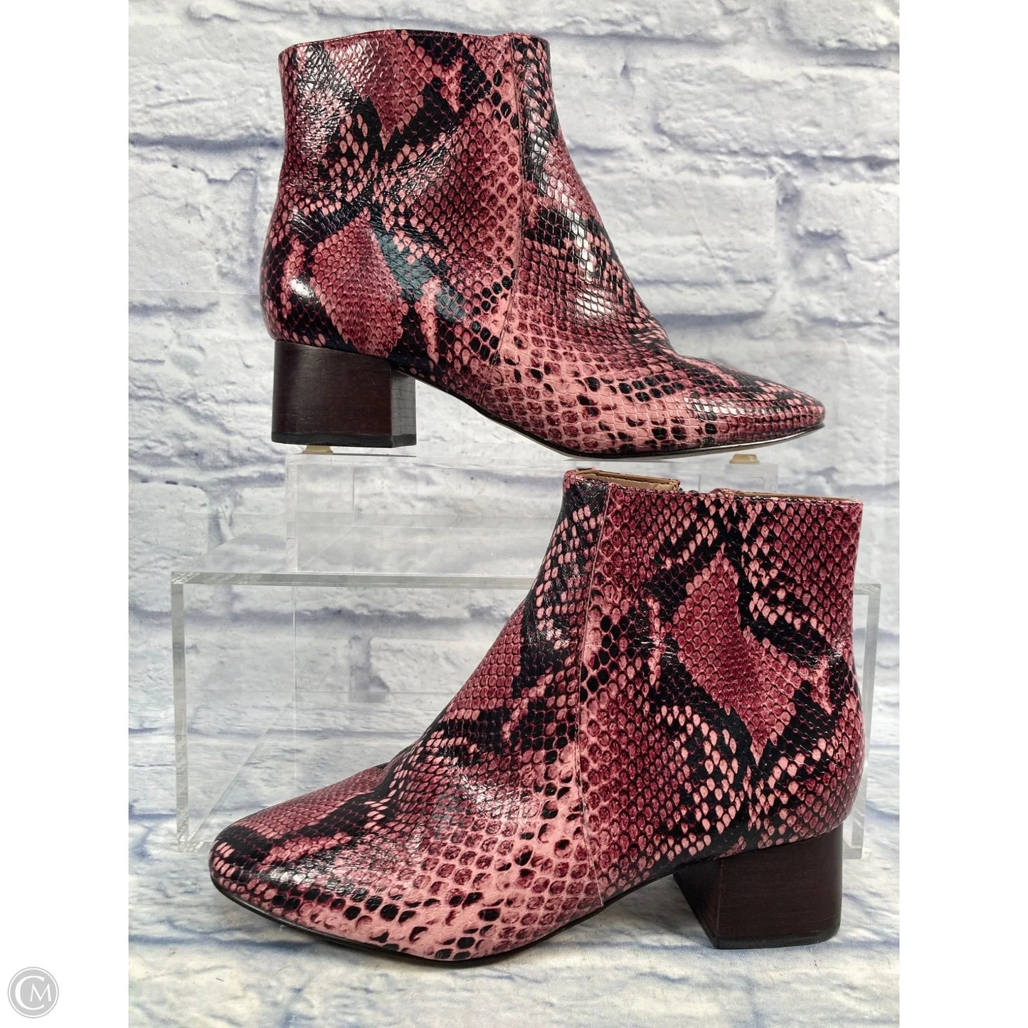 Boots Ankle Flats By Anthropologie In Pink, Size: 8