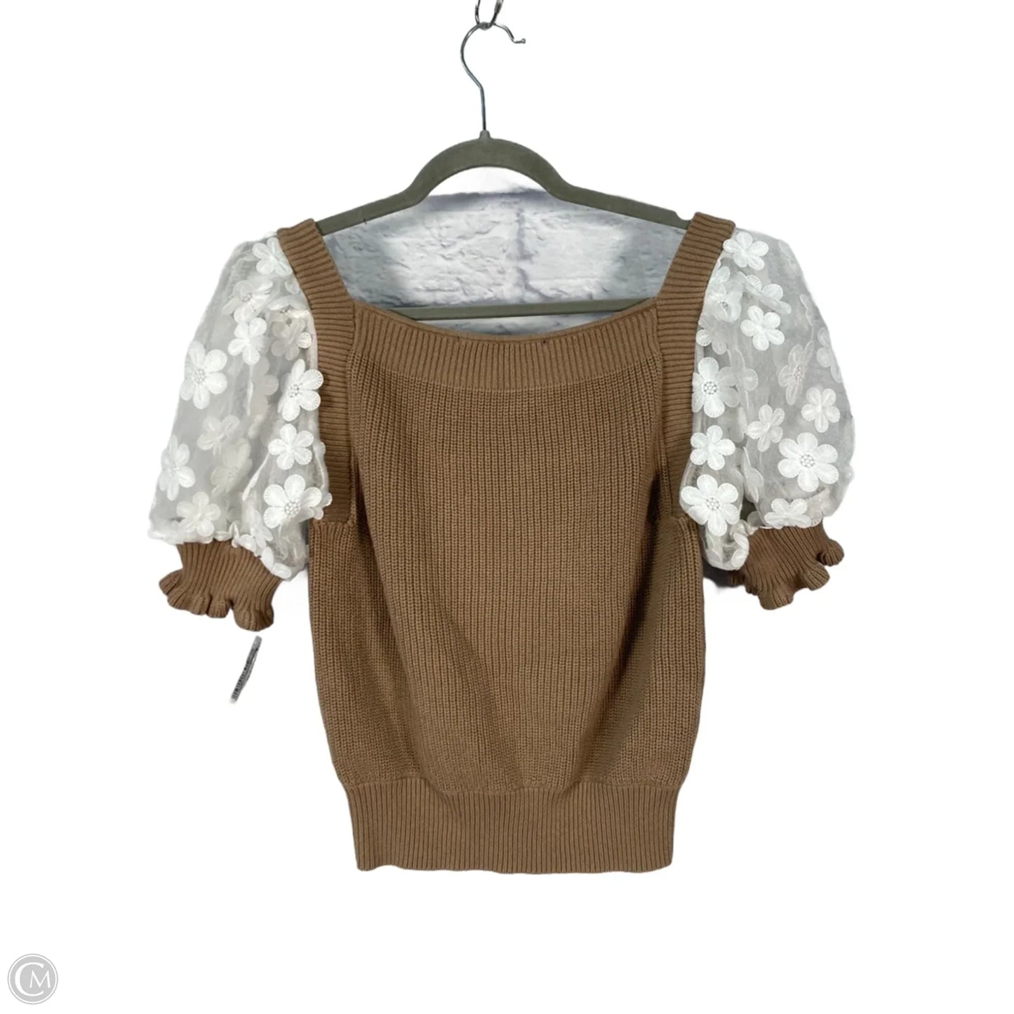 Sweater By French Connection In Brown & White, Size: L