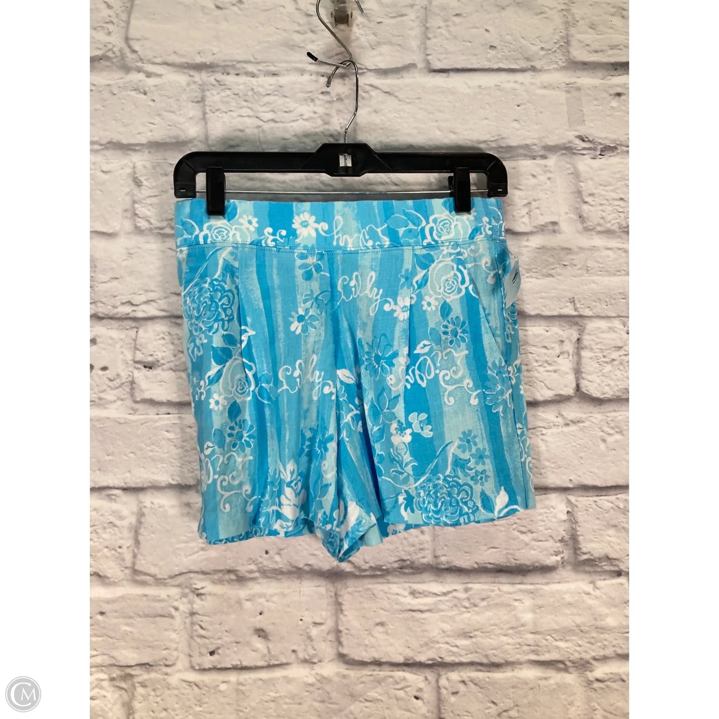 Shorts Designer By Lilly Pulitzer In Blue & White, Size: 0