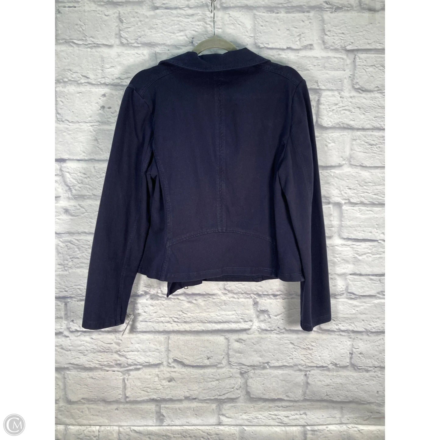 Jacket Moto By Chicos In Navy, Size: M