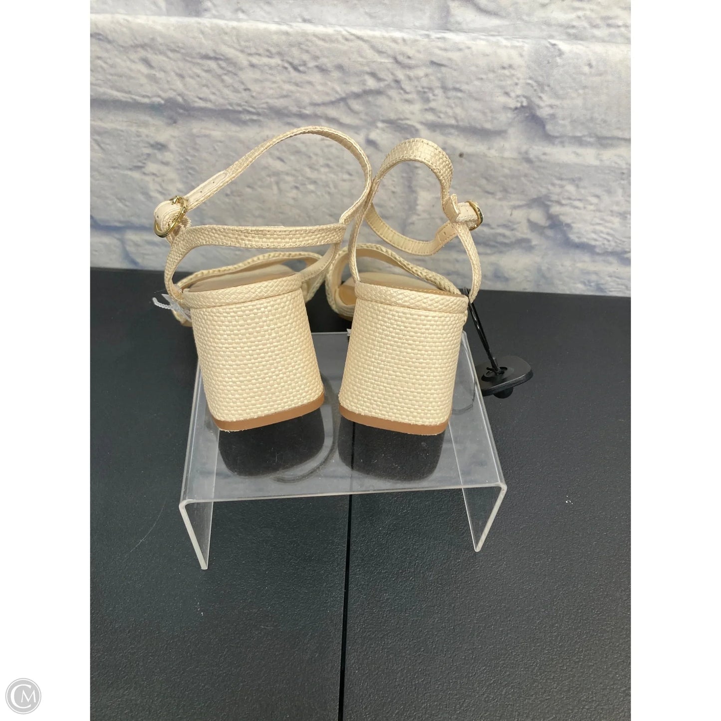 Sandals Heels Block By J. Crew In Cream, Size: 8