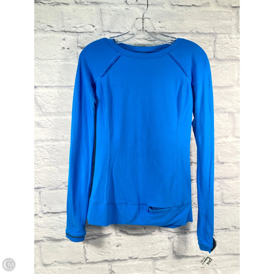 Athletic Top Long Sleeve Crewneck By Lululemon In Blue, Size: M