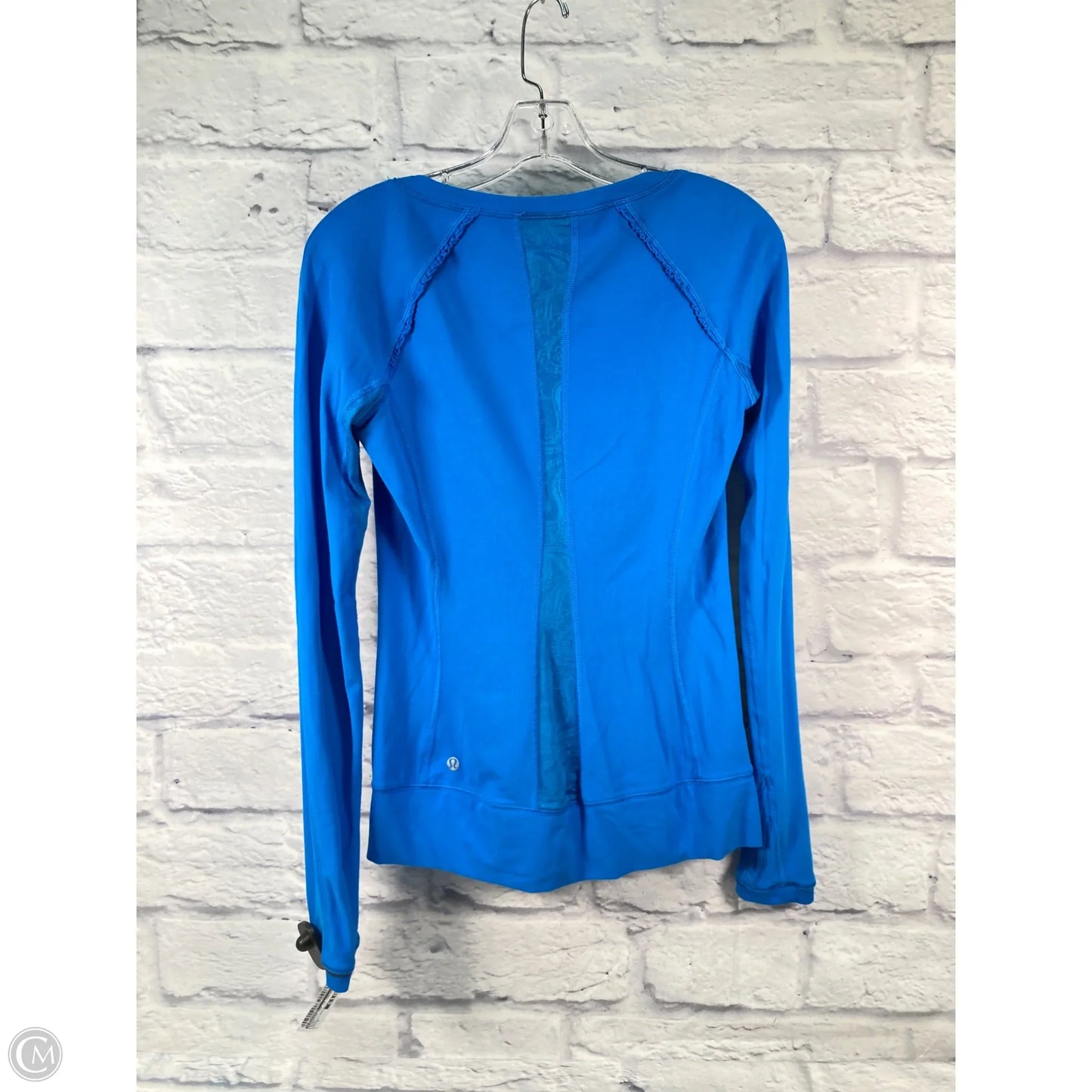 Athletic Top Long Sleeve Crewneck By Lululemon In Blue, Size: M