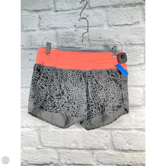 Athletic Shorts By Lululemon In Grey & Orange, Size: S