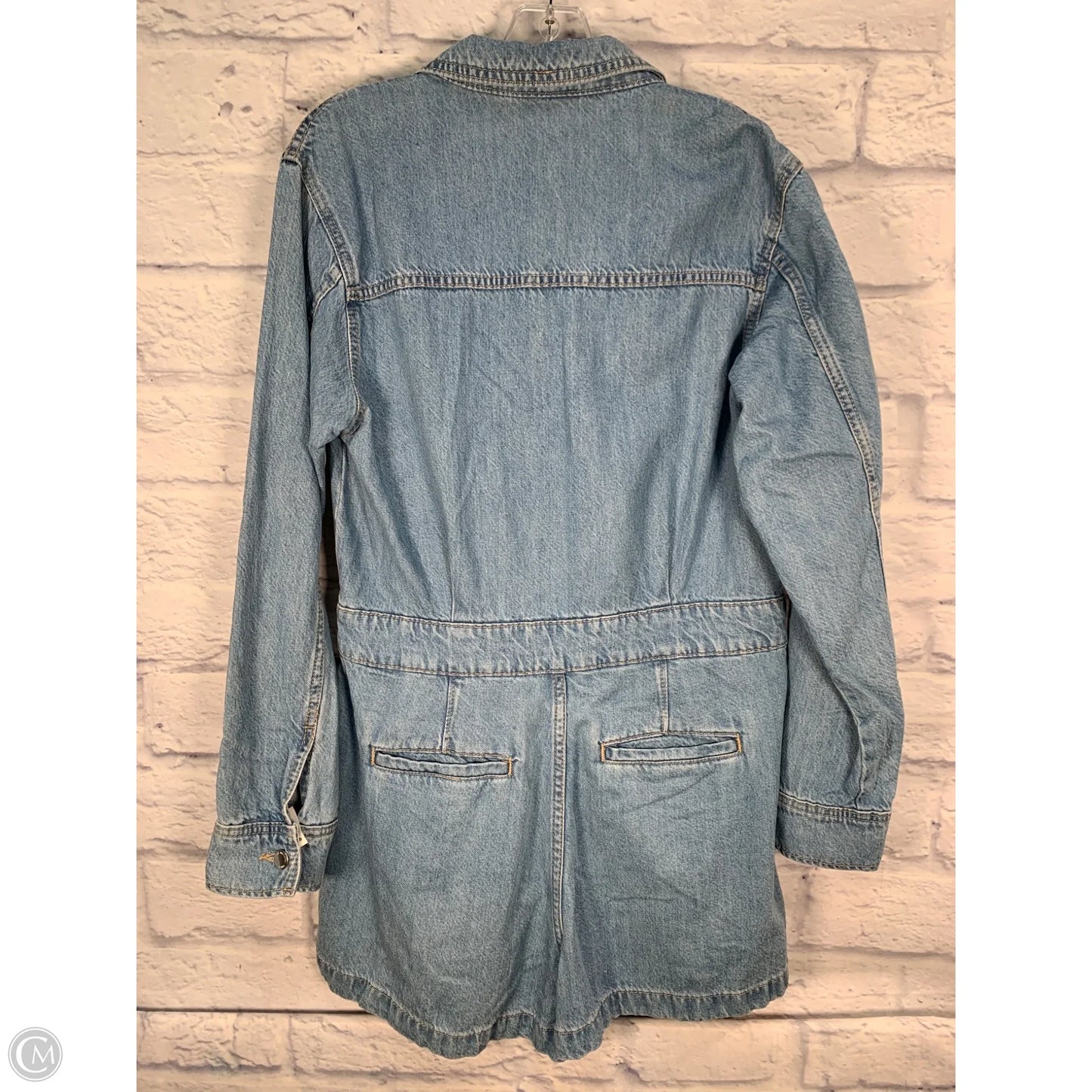 Romper By Universal Thread In Blue Denim, Size: M
