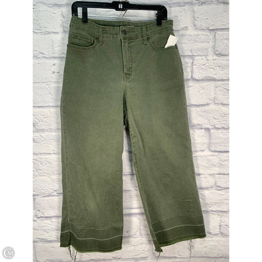 Jeans Cropped By New Directions In Green Denim, Size: 8