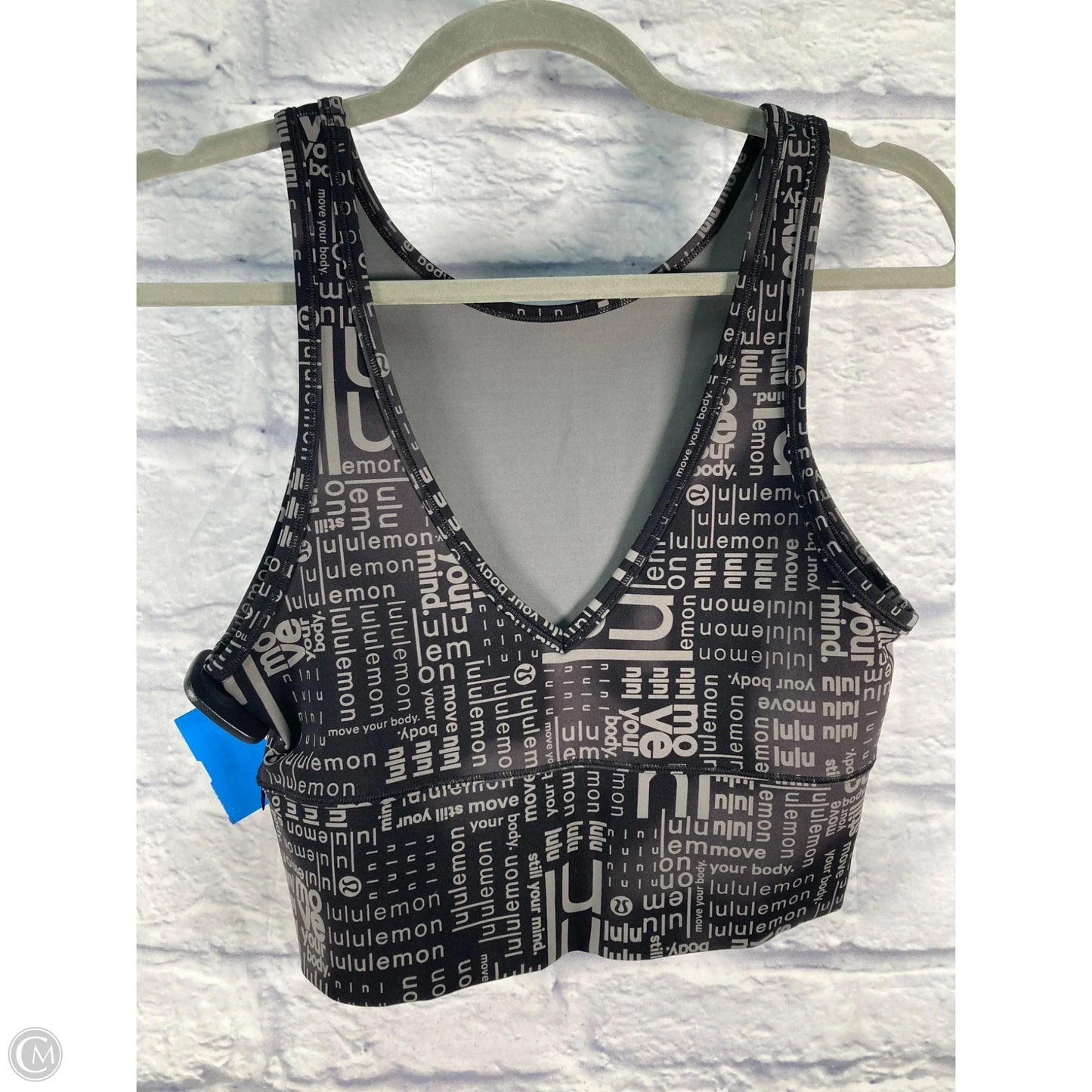 Athletic Tank Top By Lululemon In Black & Grey, Size: Xs