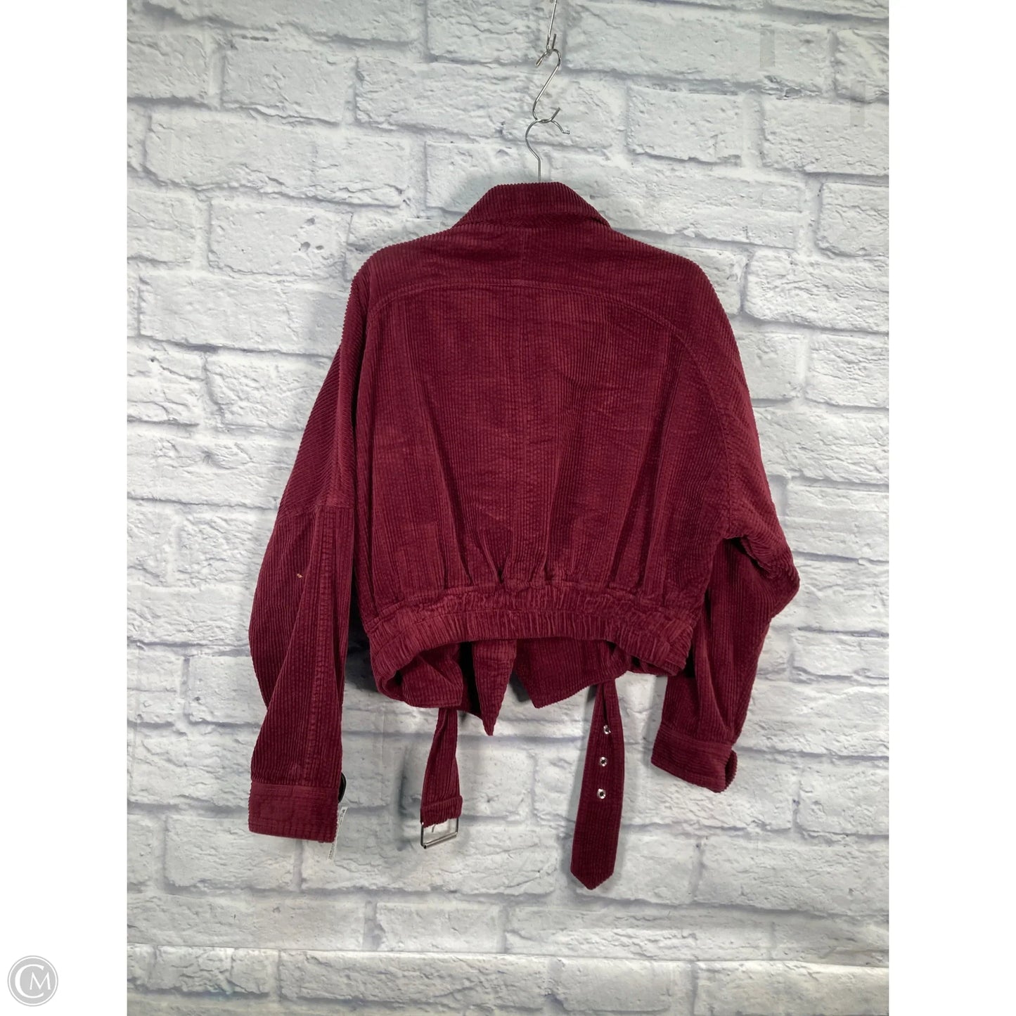 Jacket Moto By Free People In Maroon, Size: S
