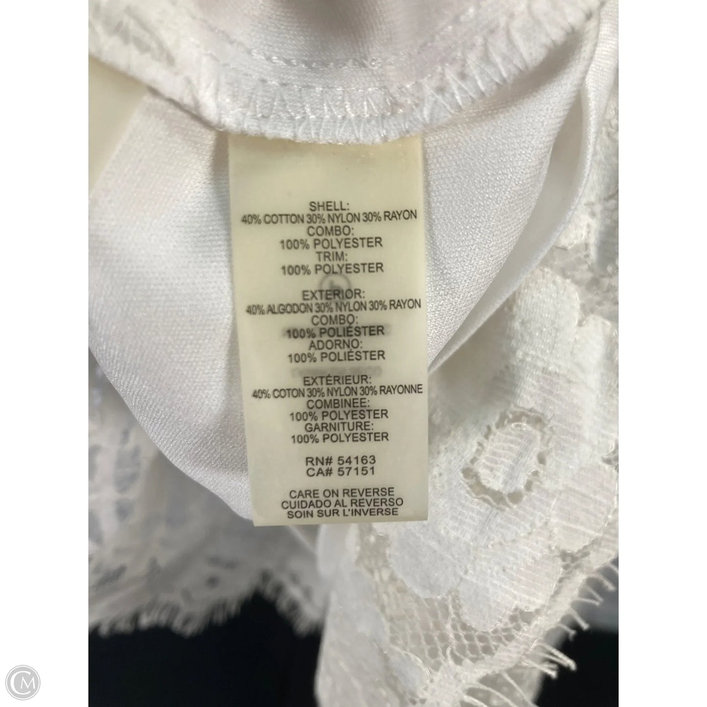 Dress Designer By Karl Lagerfeld In Cream, Size: Xs