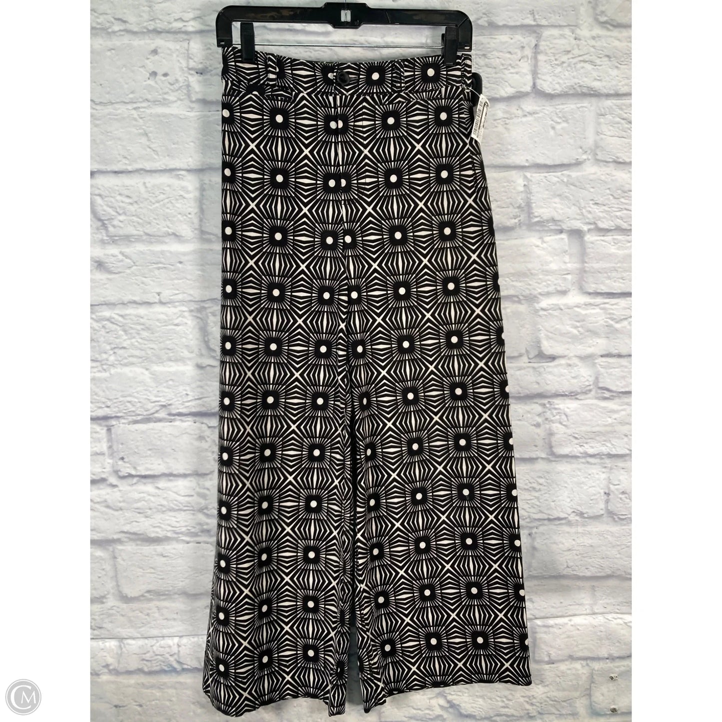 Pants Wide Leg By Maeve In Black & White, Size: 2