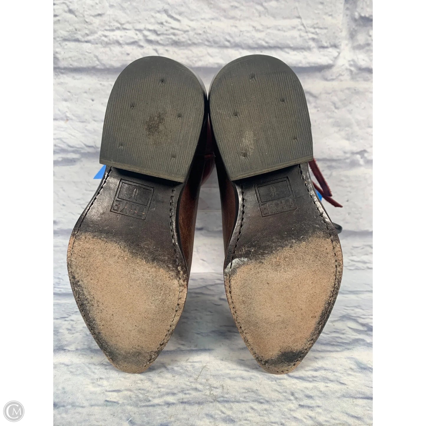 Boots Designer By Frye In Brown & Red, Size: 5.5