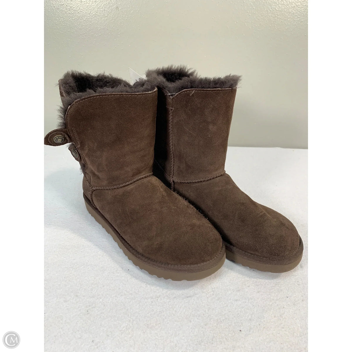 Boots Designer By Ugg In Brown, Size: 8