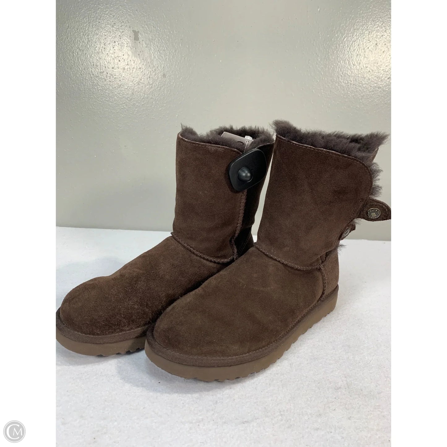 Boots Designer By Ugg In Brown, Size: 8