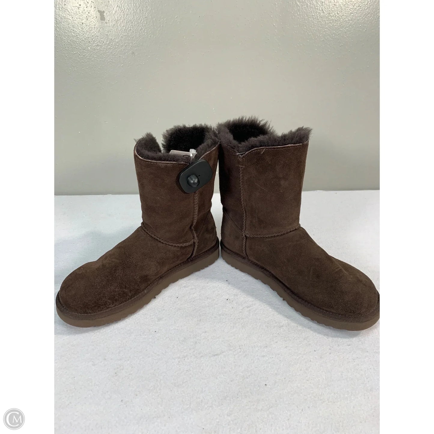 Boots Designer By Ugg In Brown, Size: 8