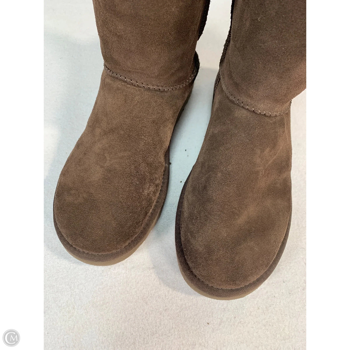 Boots Designer By Ugg In Brown, Size: 8