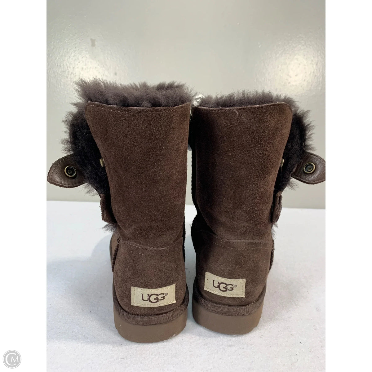 Boots Designer By Ugg In Brown, Size: 8