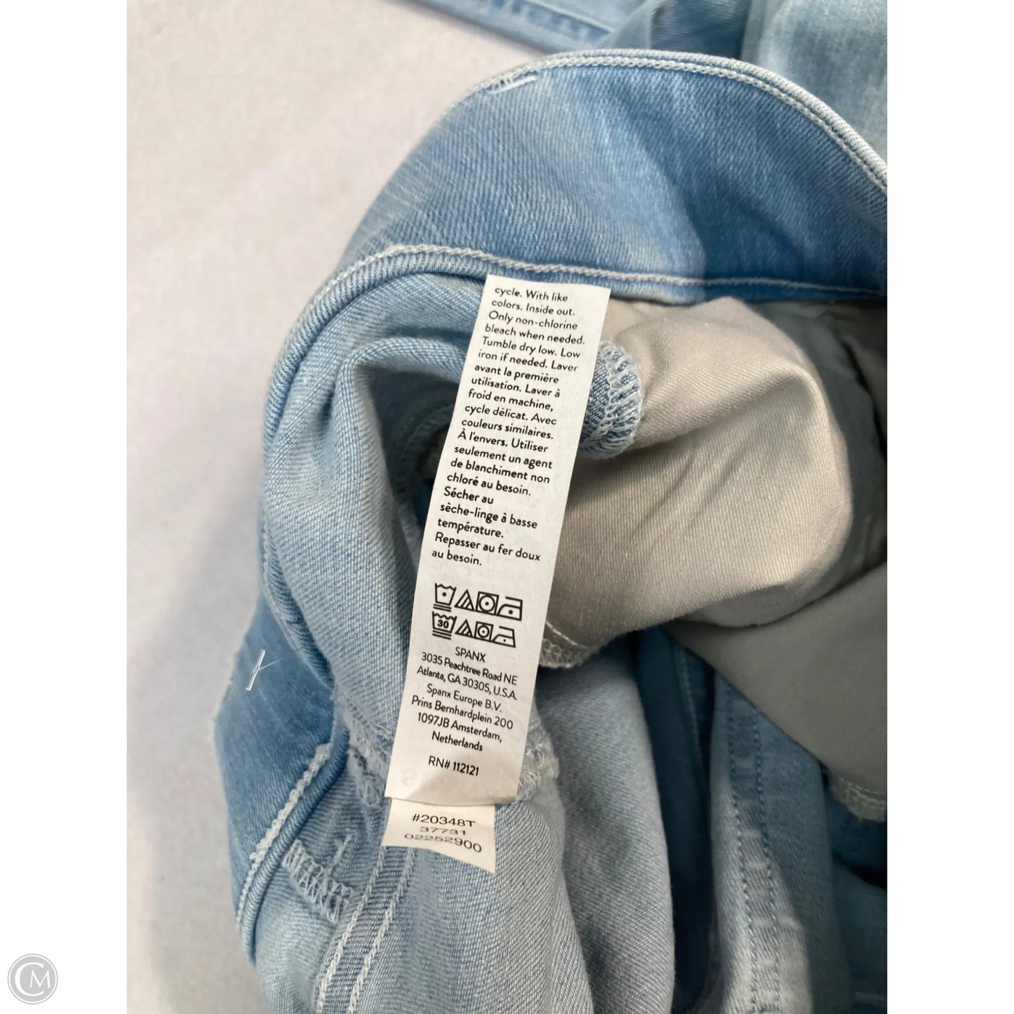 Jeans Flared By Spanx In Blue Denim, Size: 4