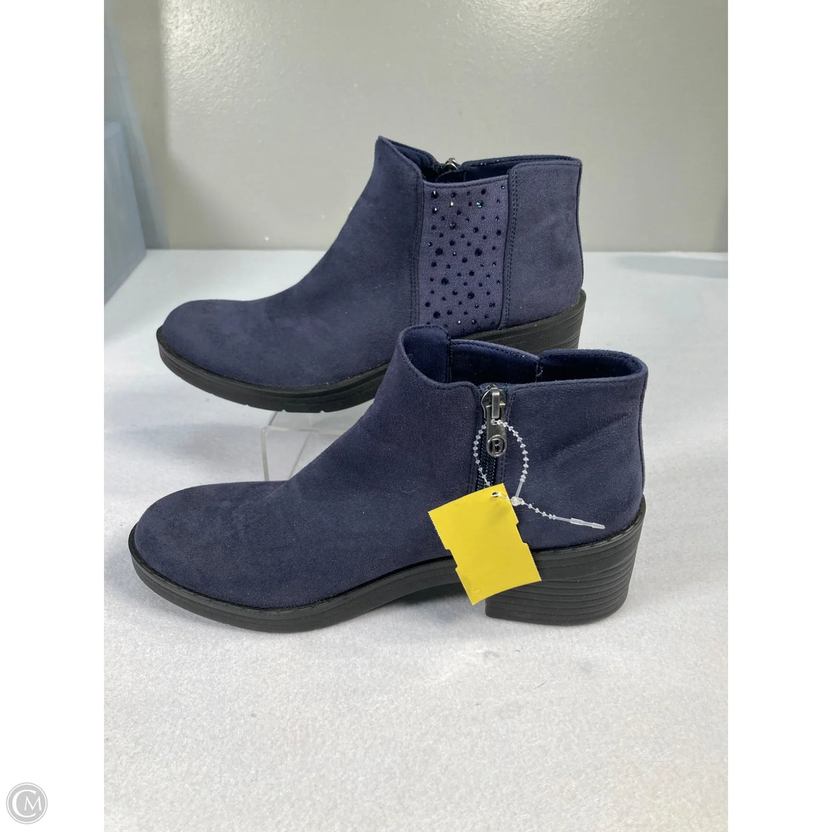 Boots Ankle Flats By Bzees In Navy, Size: 7.5