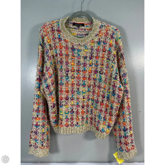 Sweater By Strut & Bolt In Gold & Pink, Size: L