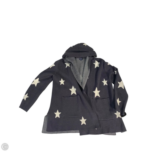 Sweater Cardigan By Splendid In Grey & White, Size: M