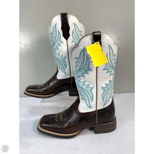Boots Western By Ariat In Brown & Cream, Size: 6.5