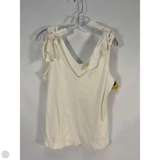 Top Sleeveless By Maeve In Cream, Size: L