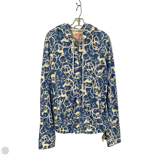 Jacket Designer By Lilly Pulitzer In Blue & White, Size: Xl