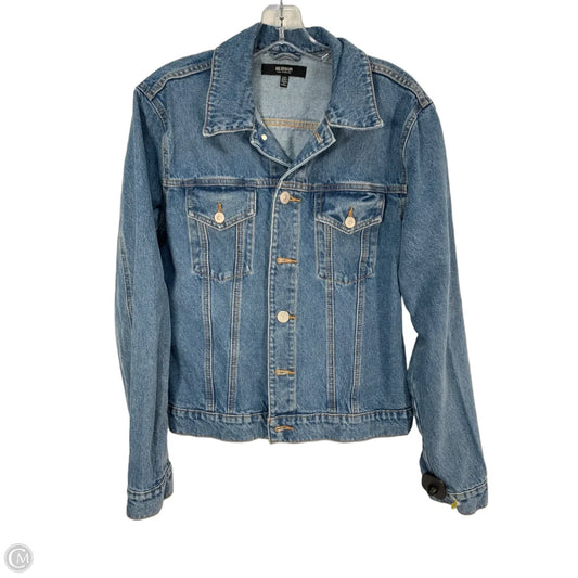 Jacket Denim By Hudson In Blue Denim, Size: L