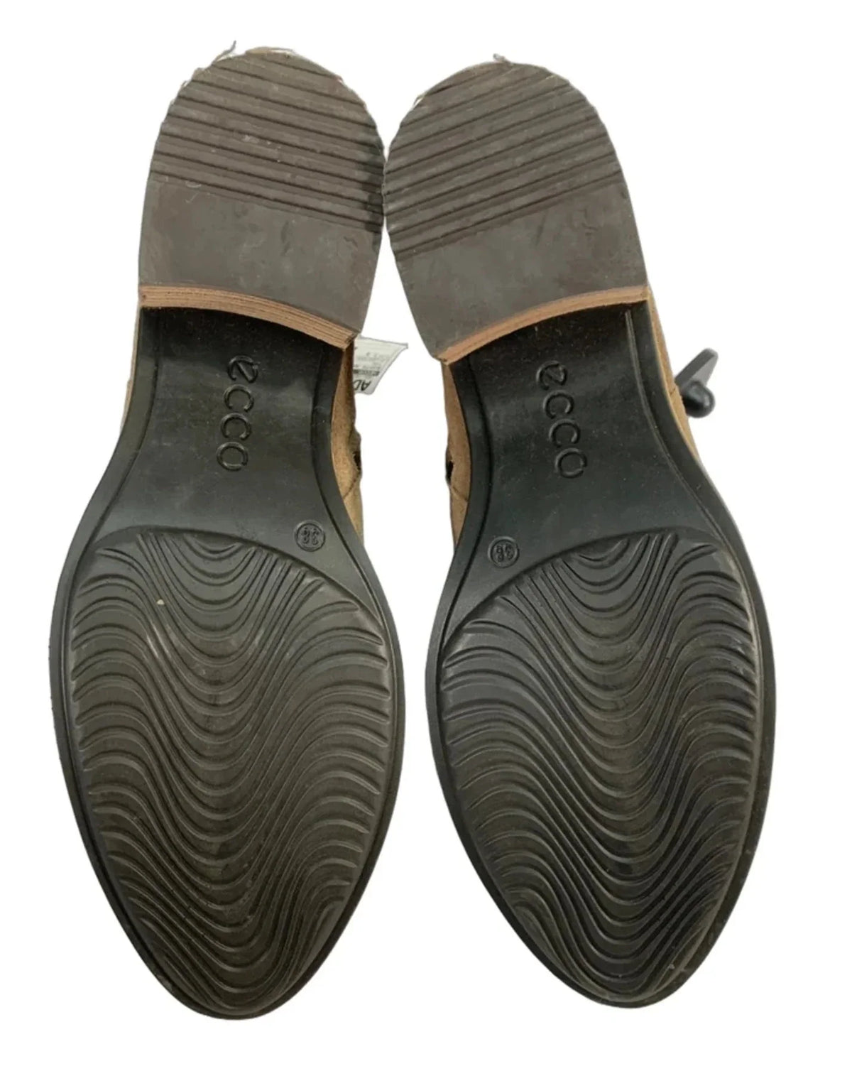 Boots Ankle Flats By Ecco In Tan, Size: 7.5