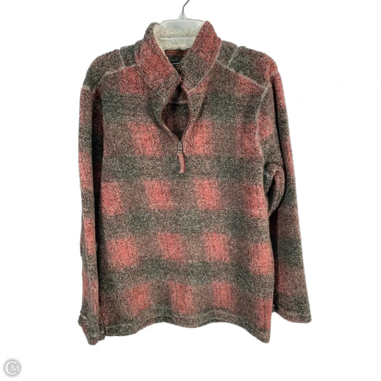 Jacket Fleece By True Grit In Grey & Red, Size: L